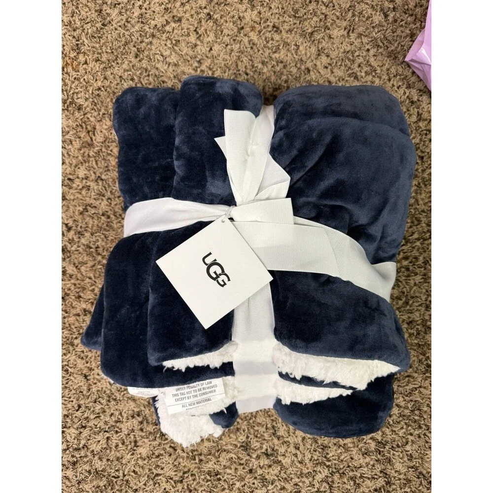 UGG Nita Throw Blanket, Reversible Fleece Blanket, 50